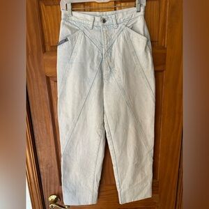Vintage Blaze 27 X 34 High Rise Wide Leg Denim Jeans Seams Mom Jeans Bareback